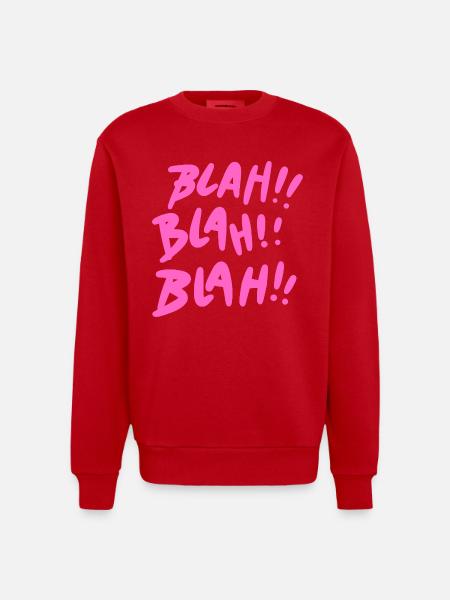 Bla Bla Bla Rose - Sweat bio épais oversize fabriqué en UE - rouge