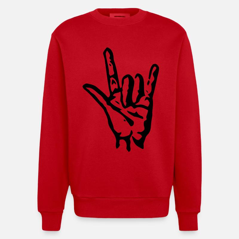 Cool - Sweat bio épais oversize fabriqué en UE - rouge