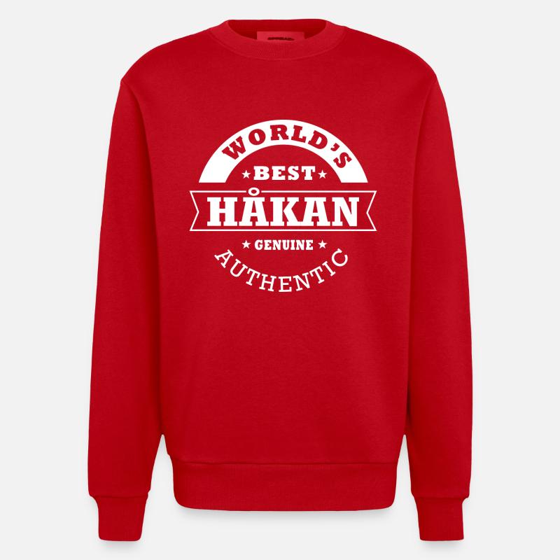Håkan håkan - Sweat bio épais oversize fabriqué en UE - rouge