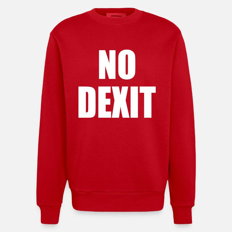 No dexit - Heavyweight Oversized Organic Crew Neck Made in EU - red