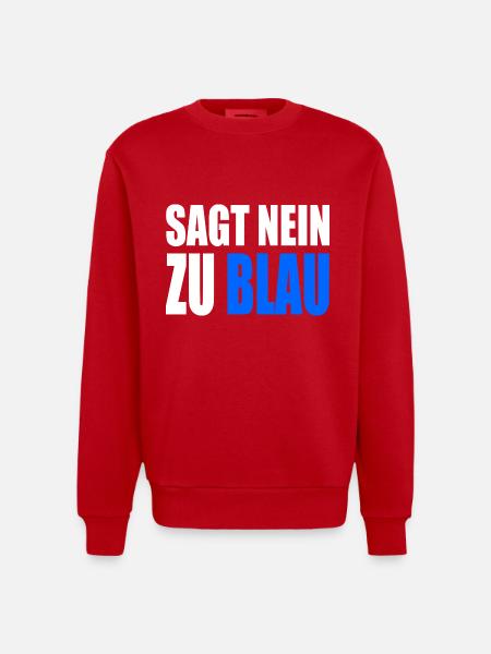 Dites non au bleu - Sweat bio épais oversize fabriqué en UE - rouge