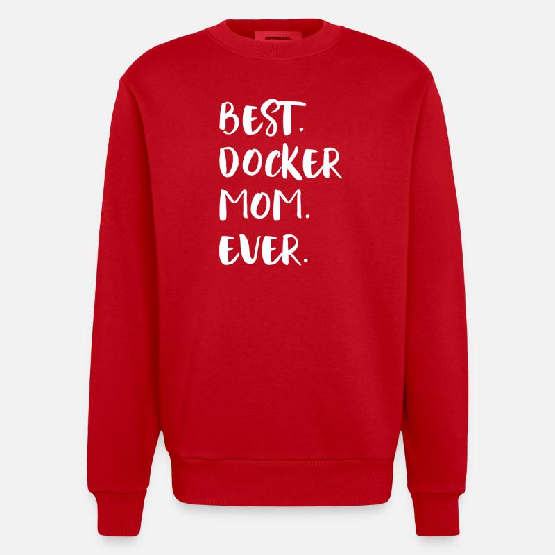 Docker - Sweat bio épais oversize fabriqué en UE - rouge