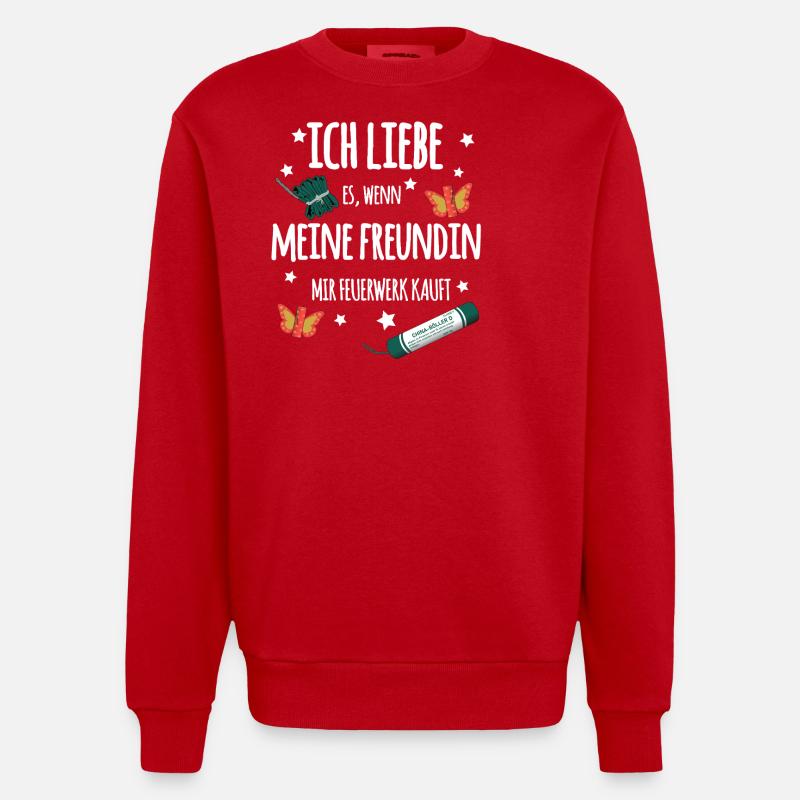 Pyro Partnerschaft - Heavyweight Oversized Organic Crew Neck Made in EU - Rot