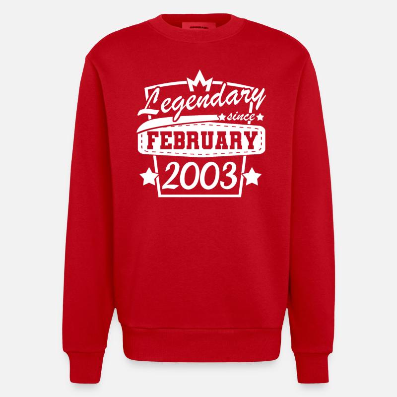 Février 2003 rétro - Sweat bio épais oversize fabriqué en UE - rouge