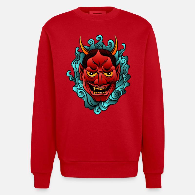 Teufel - Heavyweight Oversized Organic Crew Neck Made in EU - Rot