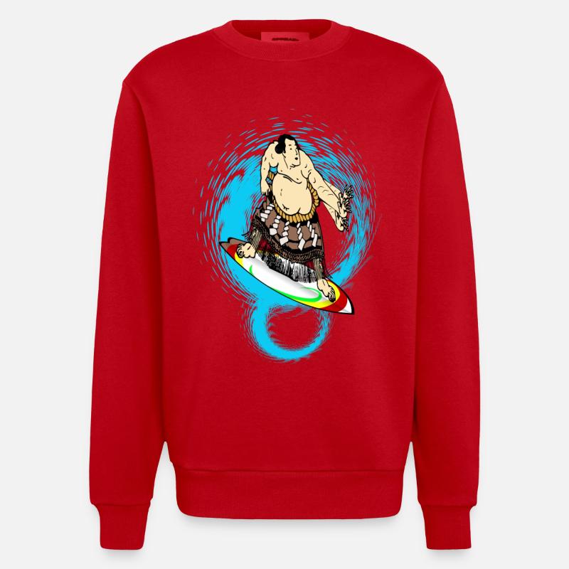 Surfeur de sumo - Sweat bio épais oversize fabriqué en UE - rouge