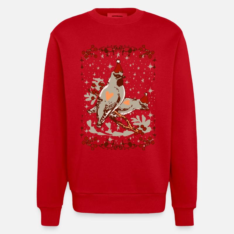 TILHET - Sweat bio épais oversize fabriqué en UE - rouge