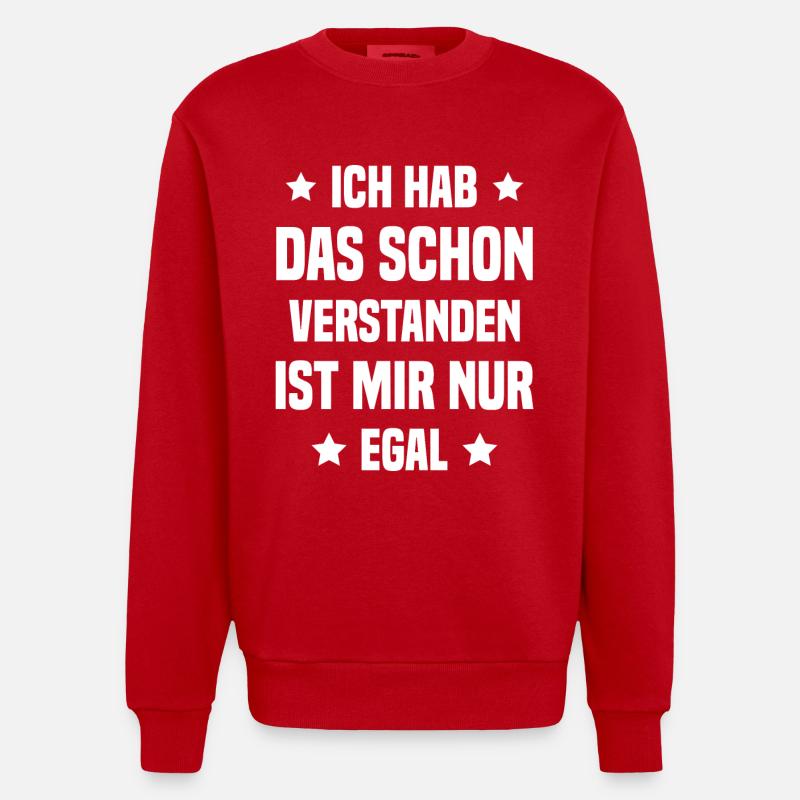 I already understood that - Heavyweight Oversized Organic Crew Neck Made in EU - red