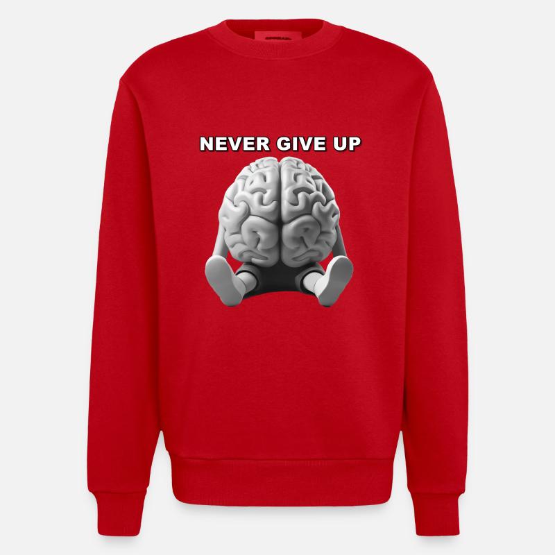 Bless you - Heavyweight Oversized Organic Crew Neck Made in EU - red