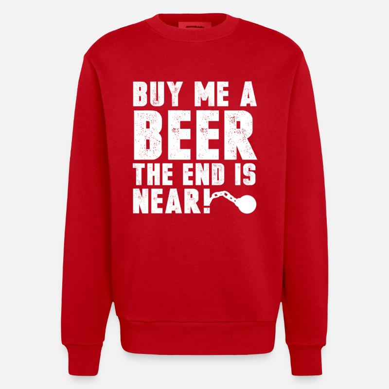 Junggesellenabschied - Heavyweight Oversized Organic Crew Neck Made in EU - Rot