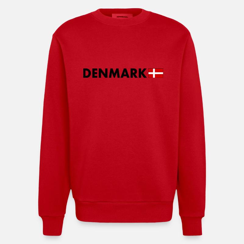 Dänemark - Heavyweight Oversized Organic Crew Neck Made in EU - Rot