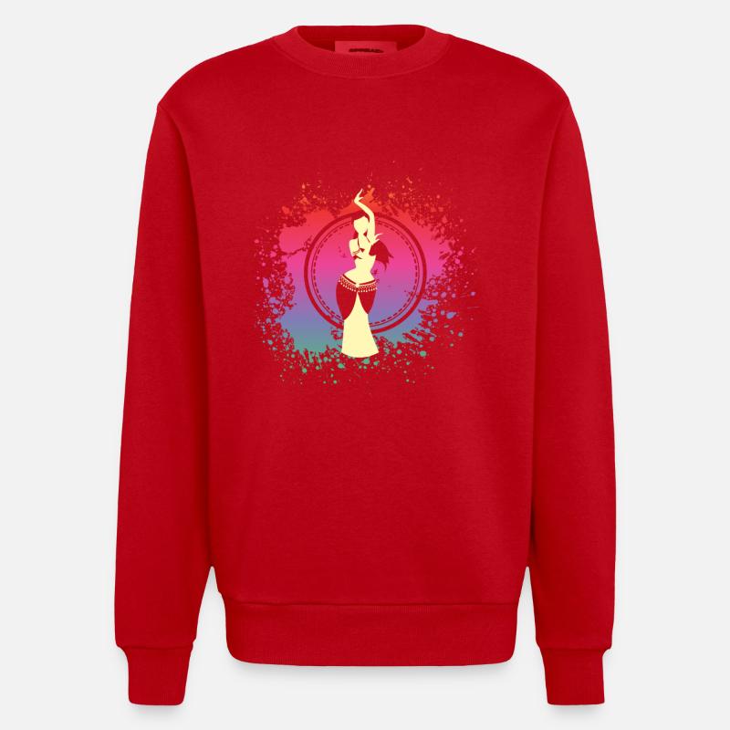 Conception de danse du ventre - Sweat bio épais oversize fabriqué en UE - rouge