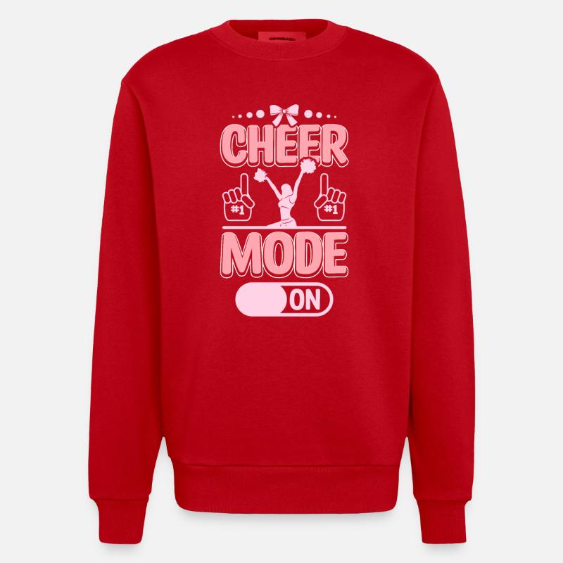Cheerleader Cheer mode activé - Sweat bio épais oversize fabriqué en UE - rouge