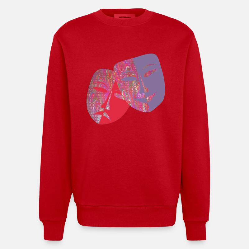 masken e 61 - Heavyweight Oversized Organic Crew Neck Made in EU - Rot