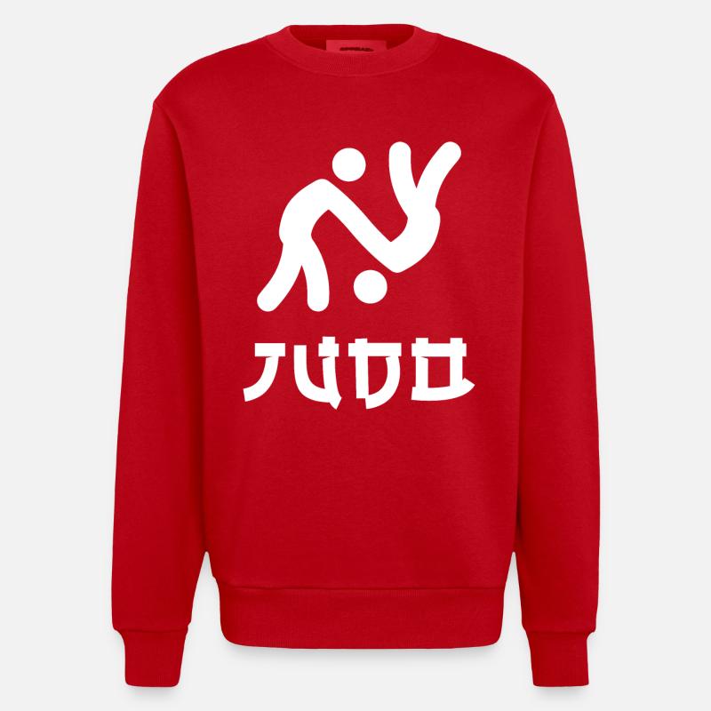 Judo - Sweat bio épais oversize fabriqué en UE - rouge