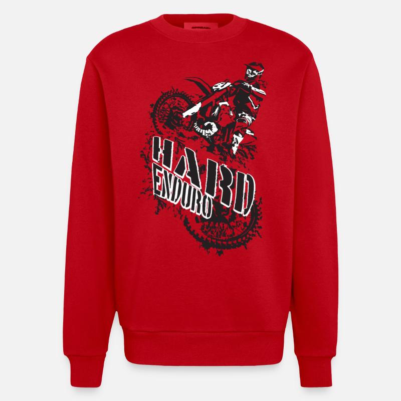 dur enduro - Sweat bio épais oversize fabriqué en UE - rouge