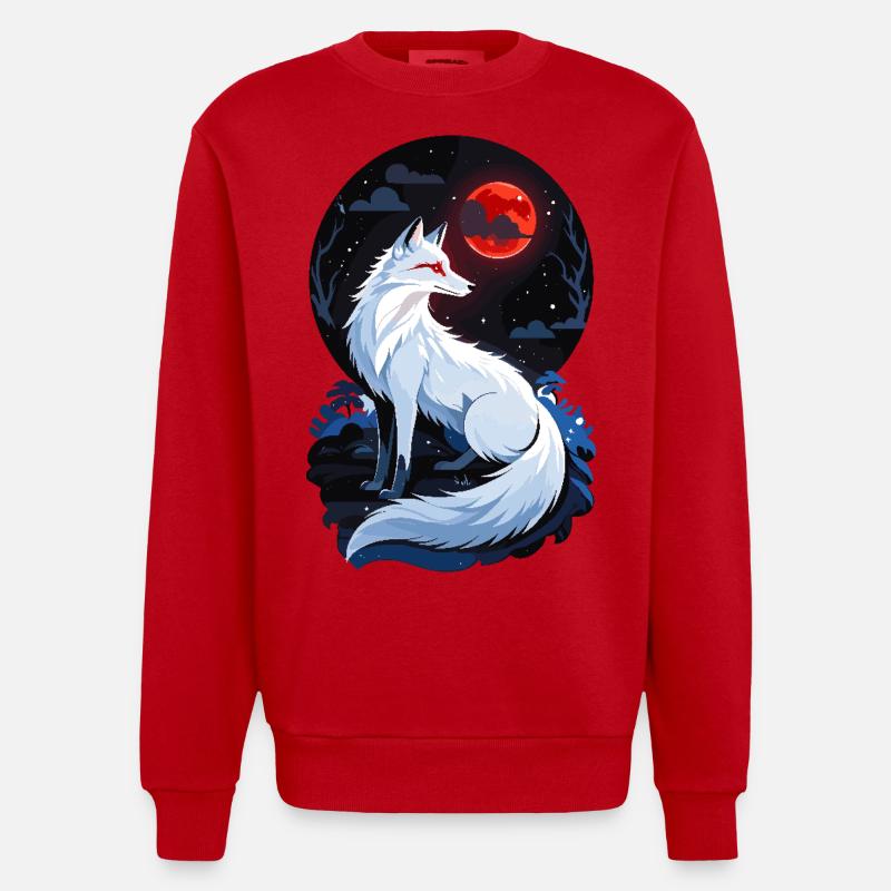 Polarfuchs - Heavyweight Oversized Organic Crew Neck Made in EU - Rot