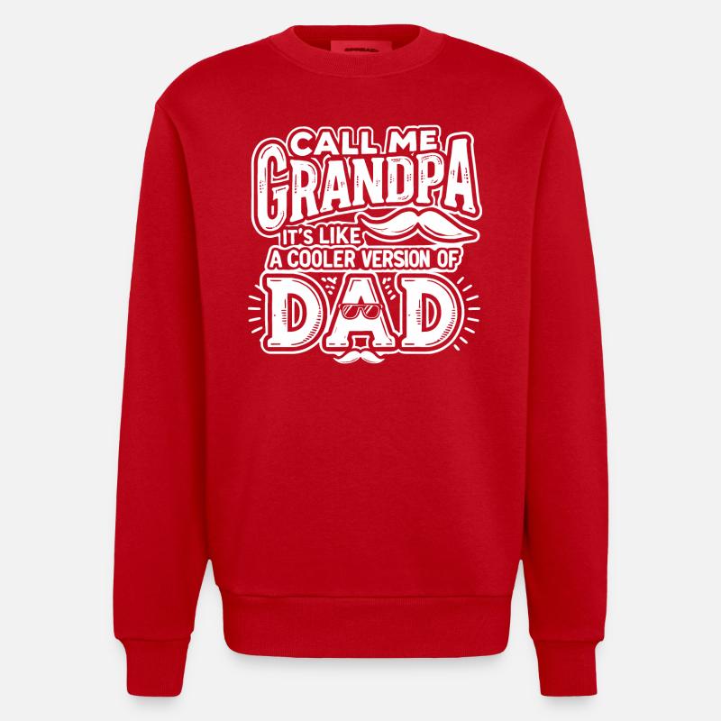 Kühler Opa - Heavyweight Oversized Organic Crew Neck Made in EU - Rot