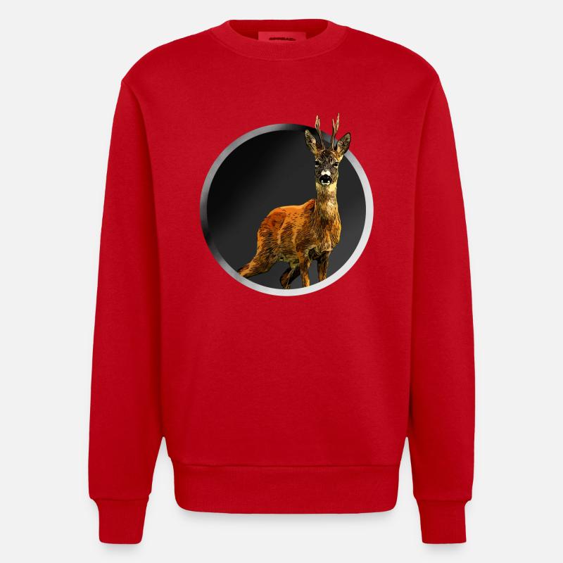 Reh - Heavyweight Oversized Organic Crew Neck Made in EU - Rot