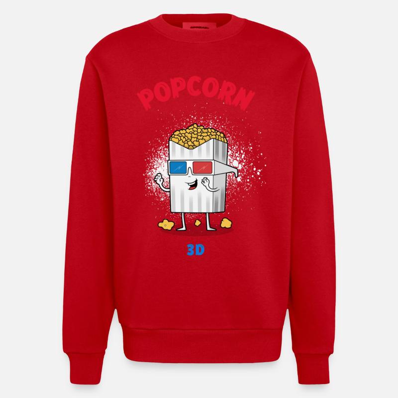 popcorn - Sweat bio épais oversize fabriqué en UE - rouge
