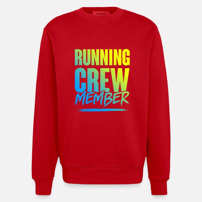 Équipe de course - Sweat bio épais oversize fabriqué en UE - rouge
