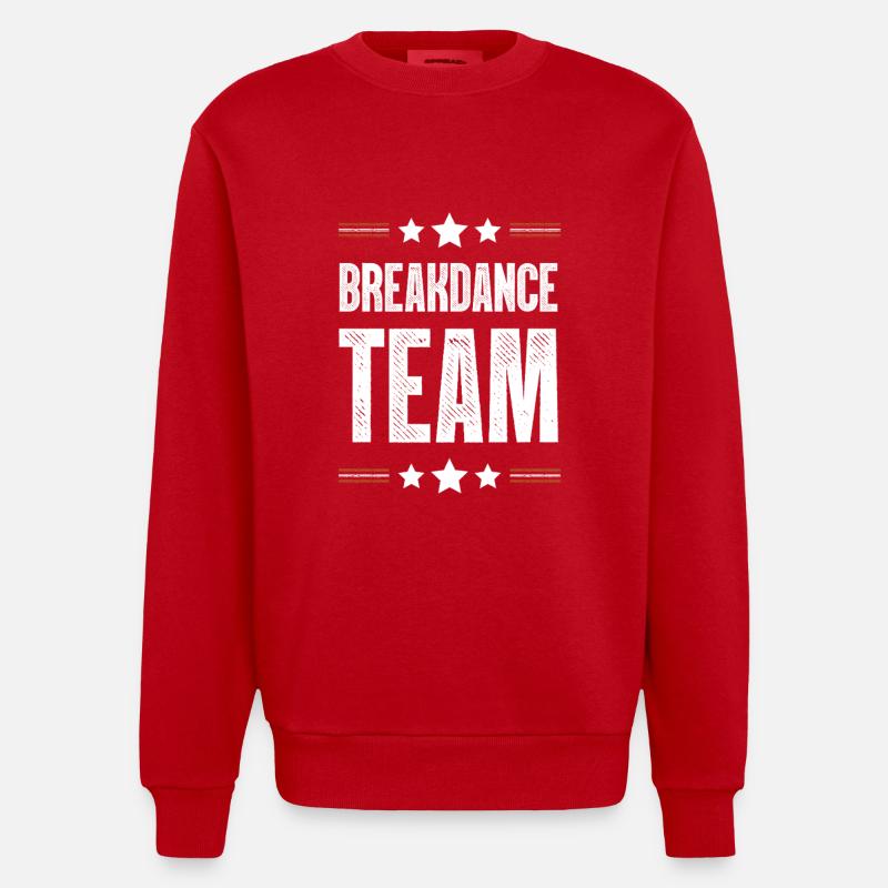 Équipe de breakdance - Sweat bio épais oversize fabriqué en UE - rouge