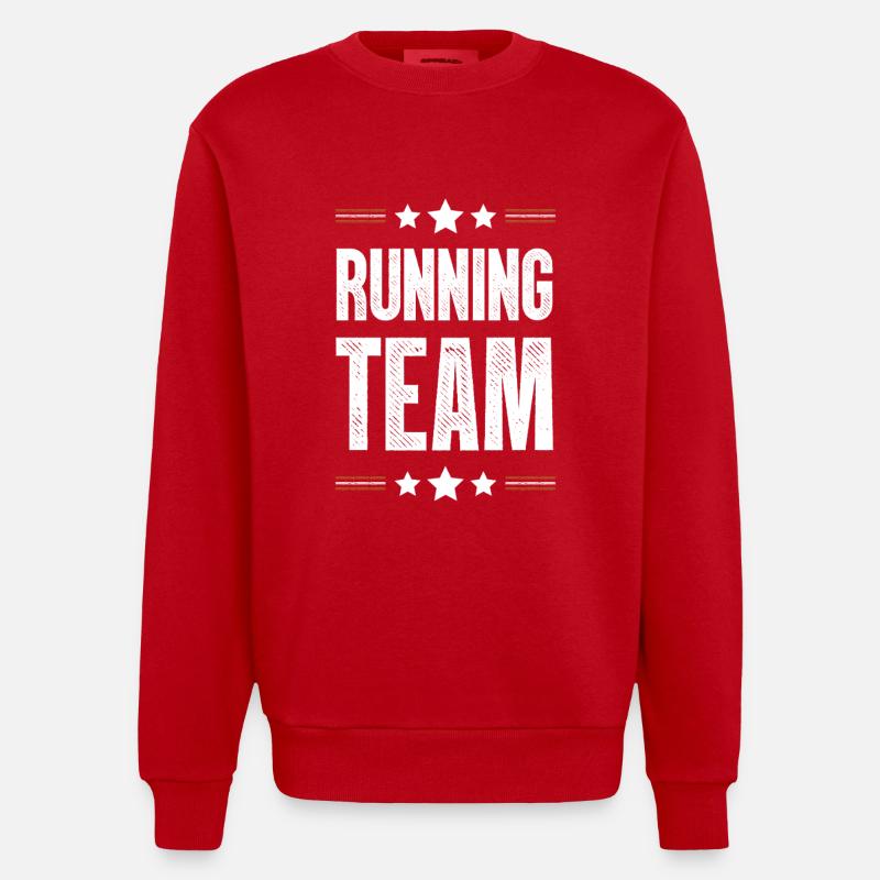 Équipe de course - Sweat bio épais oversize fabriqué en UE - rouge