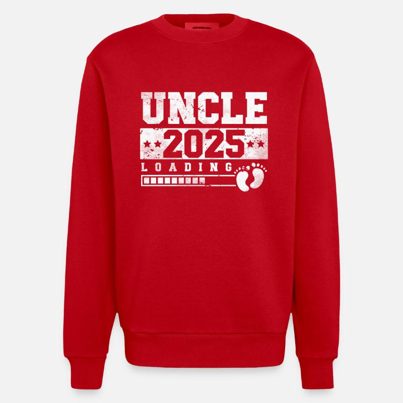 Uncle 2025 loading - Heavyweight Oversized Organic Crew Neck Made in EU - red