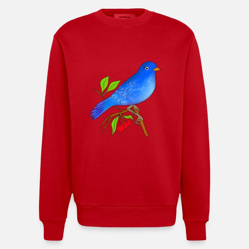 Blauer Vogel - Heavyweight Oversized Organic Crew Neck Made in EU - Rot