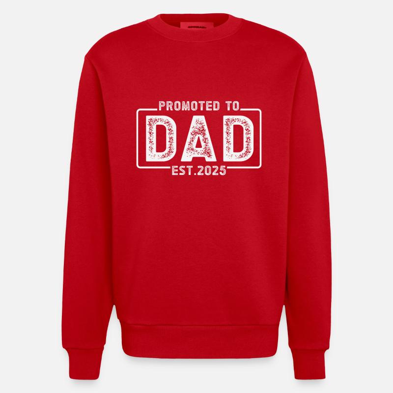 Promotion à papa 2025 - Sweat bio épais oversize fabriqué en UE - rouge