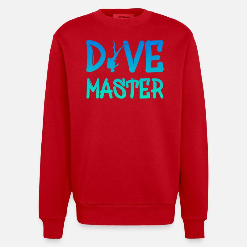 Dive Master - Heavyweight Oversized Organic Crew Neck Made in EU - Rot