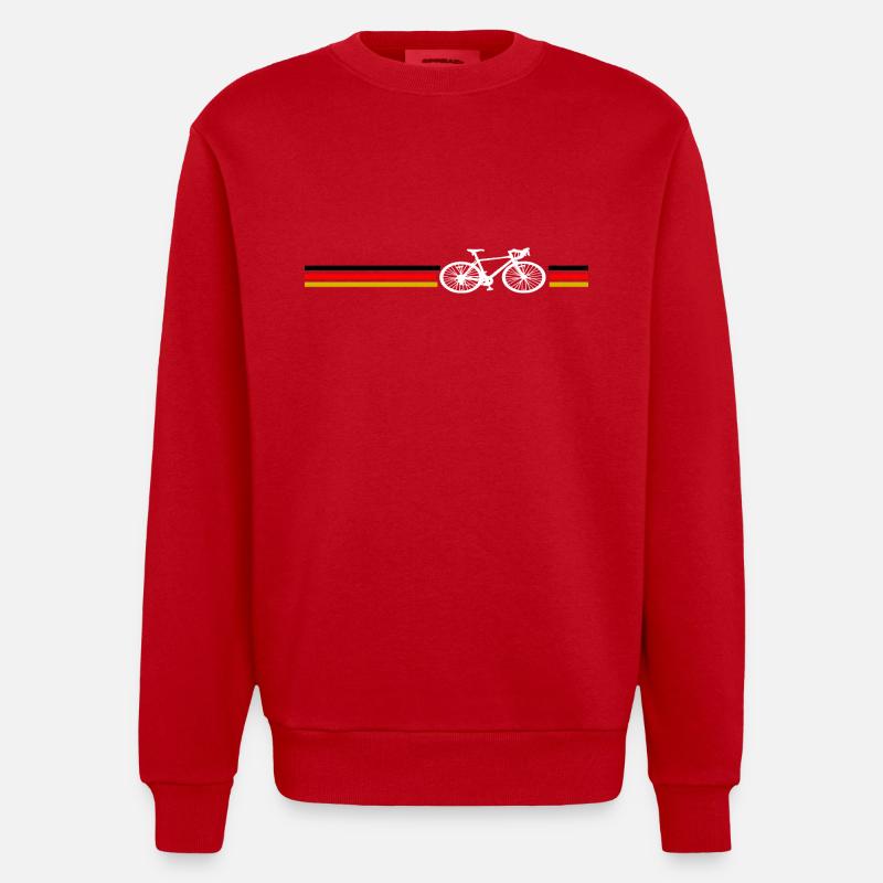 Vélo cyclisme cyclisme - Sweat bio épais oversize fabriqué en UE - rouge