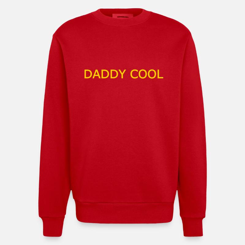 Daddy cool - Heavyweight Oversized Organic Crew Neck Made in EU - red