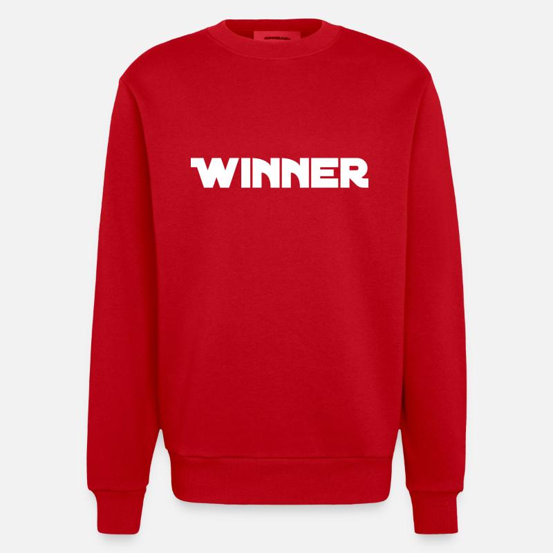 Gagnant - Sweat bio épais oversize fabriqué en UE - rouge