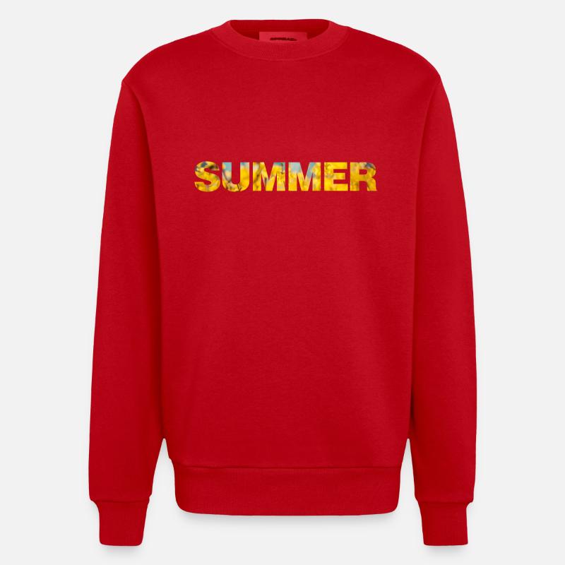 Summer - Heavyweight Oversized Organic Crew Neck Made in EU - Rot