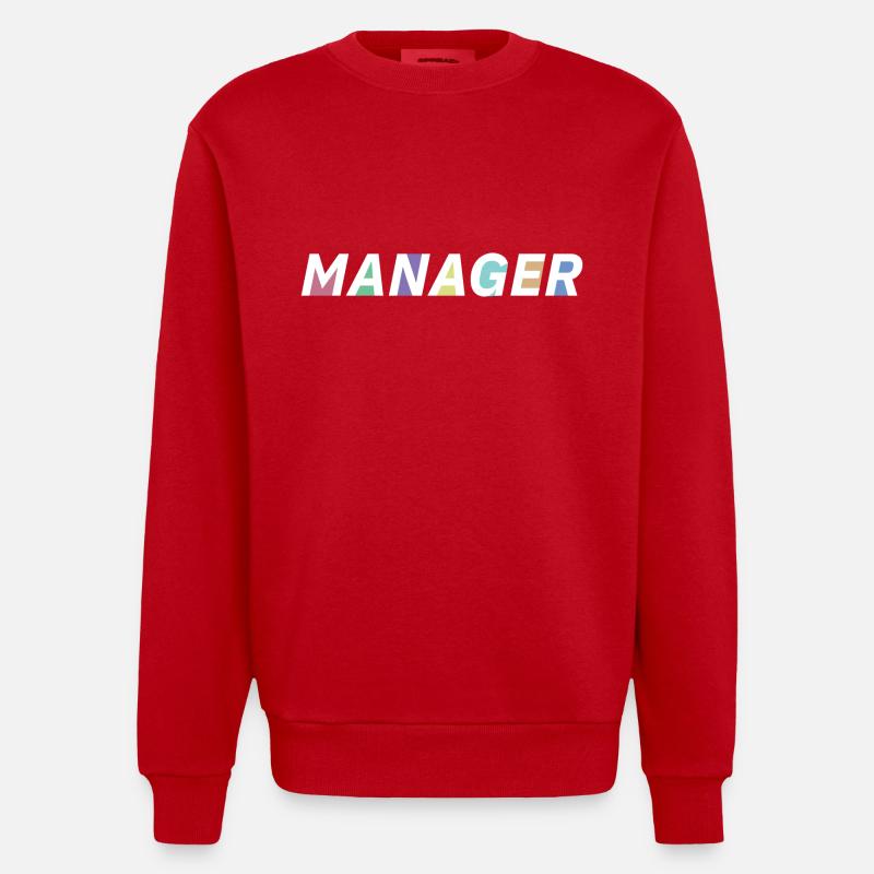 Der Manager - Heavyweight Oversized Organic Crew Neck Made in EU - Rot