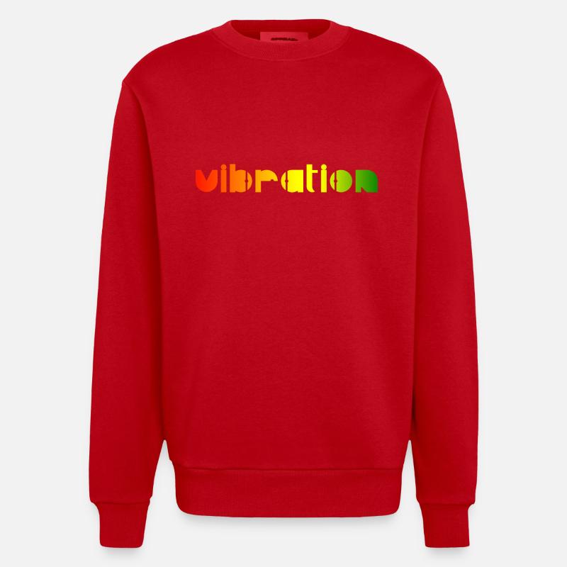 Vibration - Reggae - Sweat bio épais oversize fabriqué en UE - rouge