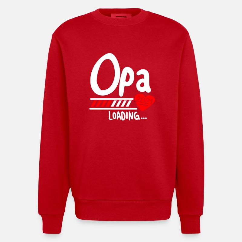 Opa Loading 2021 - Heavyweight Oversized Organic Crew Neck Made in EU - Rot