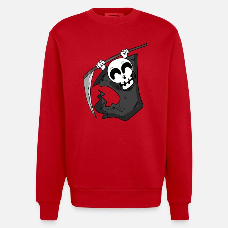 Grim Reaper est ravi - Sweat bio épais oversize fabriqué en UE - rouge