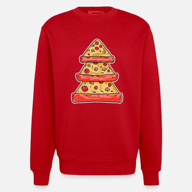 Pizza Baum - Sweat bio épais oversize fabriqué en UE - rouge