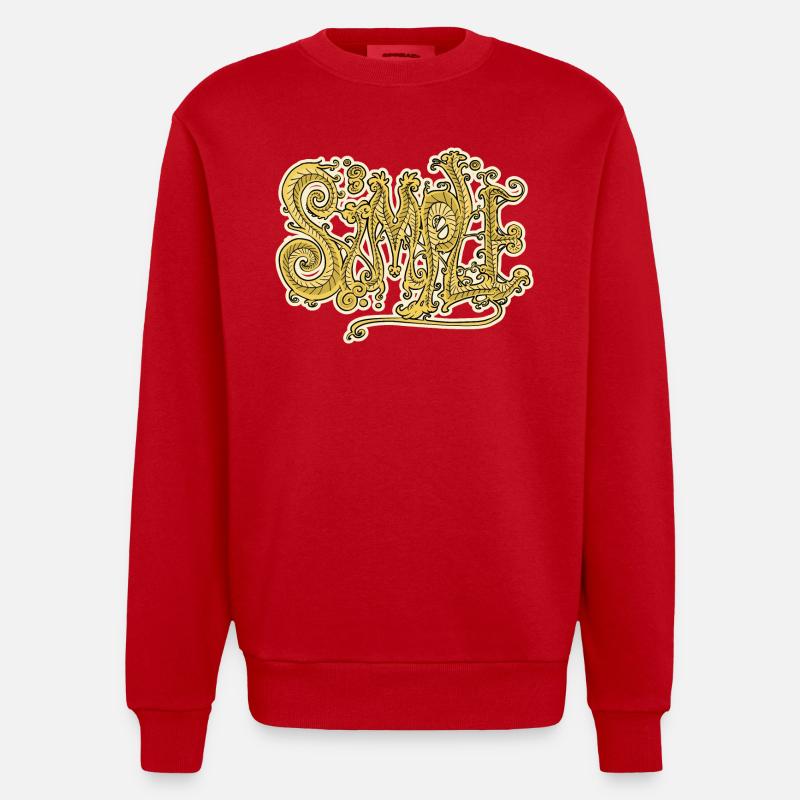 Graff Einfach - Heavyweight Oversized Organic Crew Neck Made in EU - Rot