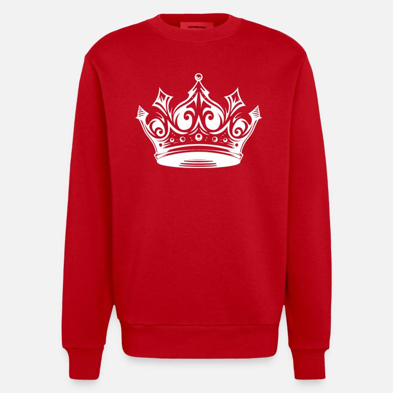 Couronne royale de Krone - Sweat bio épais oversize fabriqué en UE - rouge