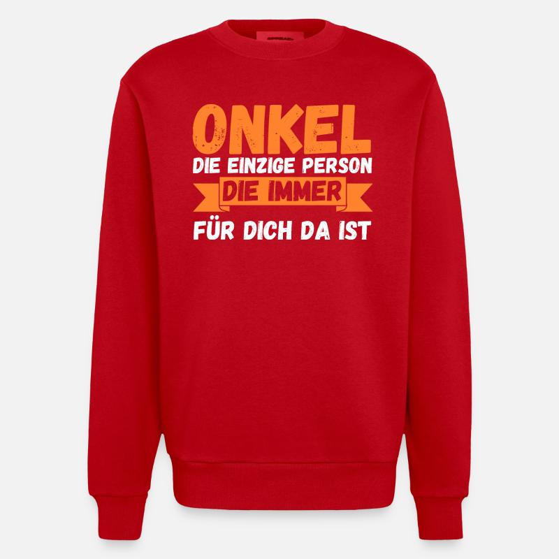 Onkel - Heavyweight Oversized Organic Crew Neck Made in EU - Rot