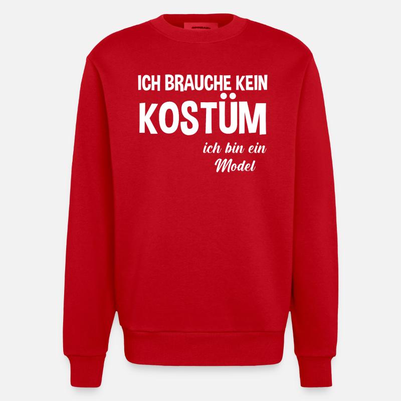 Carnaval de Jecken Carnaval - Sweat bio épais oversize fabriqué en UE - rouge