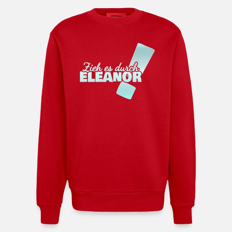 Eleanor comme prénom - Sweat bio épais oversize fabriqué en UE - rouge