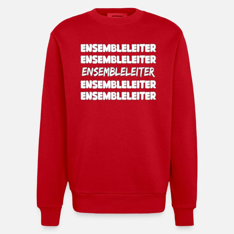 Emploi : Chef d’Ensemble - Sweat bio épais oversize fabriqué en UE - rouge