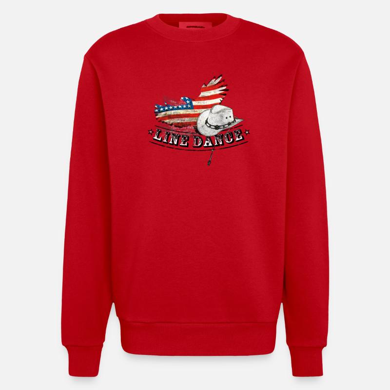 linedance - Heavyweight Oversized Organic Crew Neck Made in EU - Rot