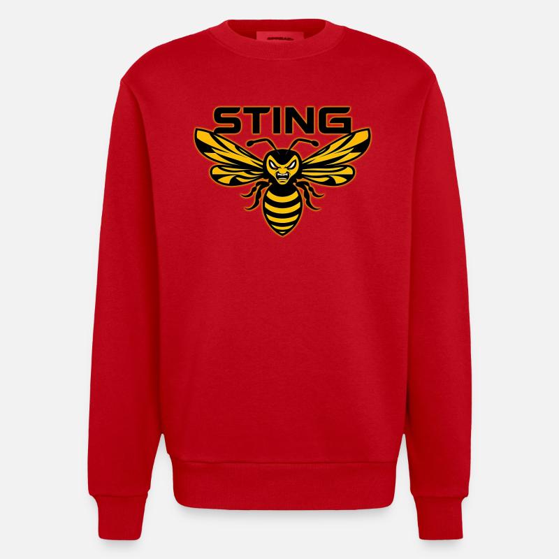 Sting : La Guêpe en colère - Sweat bio épais oversize fabriqué en UE - rouge