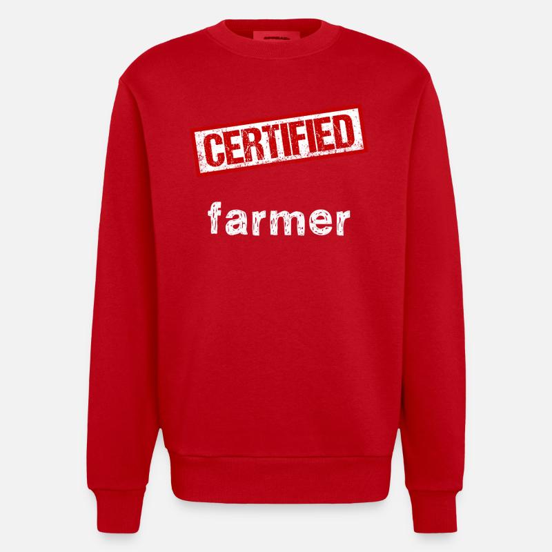 Bauer - Heavyweight Oversized Organic Crew Neck Made in EU - Rot
