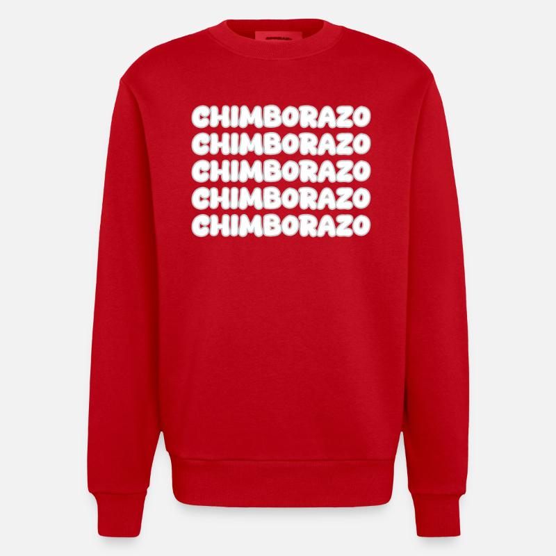 Chimborazo comme grimpant - Sweat bio épais oversize fabriqué en UE - rouge